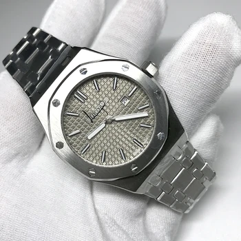 

luxury QUARTZ watch sapphire glass AAA 33mm women size silver case gray dial Royal ladies Watches A-p style 0368