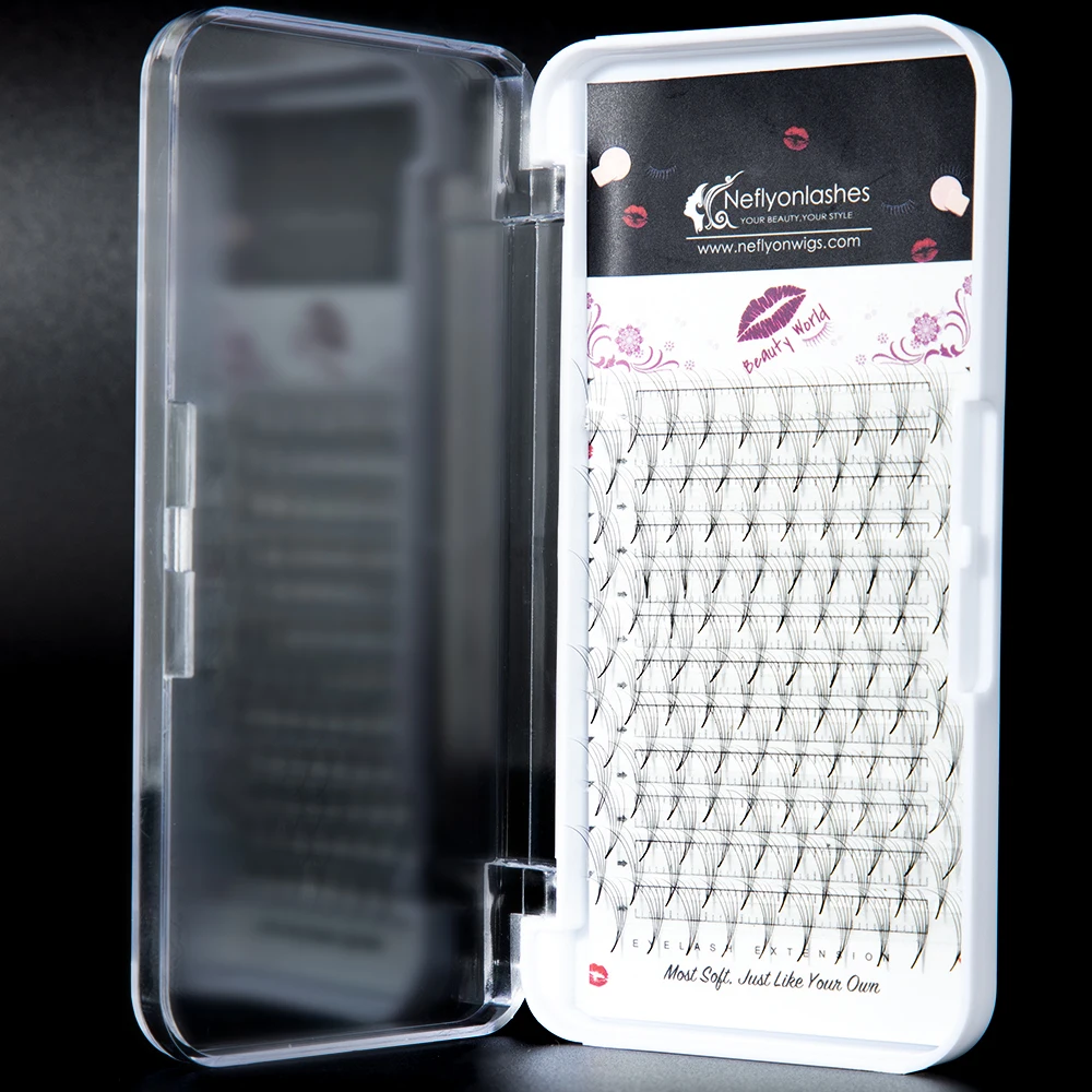 Neflyonlashes предварительно сделанные русские объемные веера 3D/4D/5D/6D норковые ресницы короткие/длинные Стволовые ресницы предварительно сделанные накладные ресницы поставки