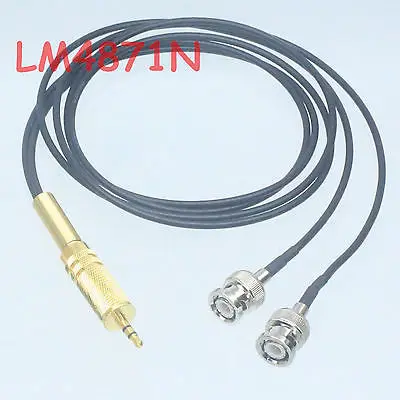 

DHL/EMS 5 LOTS cable 3.5mm TRS stereo male plug to L + R 2x BNC male RG174 5M Combined pigtail -d2