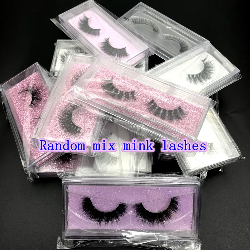 

Wholesale 10/20/30/lot Real Mink Lashes Handmade Dramatic Lashes mix styles 3D mink lashes