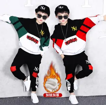 

2019 Winter Kids Warm Clothes Boys 3 4 6 8 9 10 11 12 14 Years Boys Clothing Set Sports Suits Boys Fleece Sweatshirts And Pants