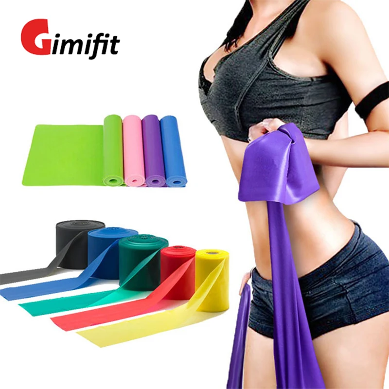 

Yoga Pilates Stretch Resistance Band Exercise Fitness Band Training Elastic Exercise Fitness Rubber 150cm natural rubber
