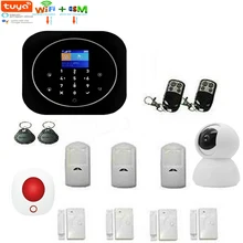 Yobang Sec Аварийная сигнализация wifi gsm комплект TUYA приложение управление домашней сигнализации 433 МГц Беспроводная ip-видеокамера датчик открытия дверей сигнализации
