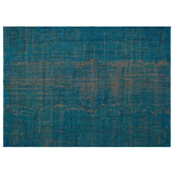 

Handmade Turquoise Vintage Overdyed Turkish Area Rug 194x270 Cm-6'4''X8'10''