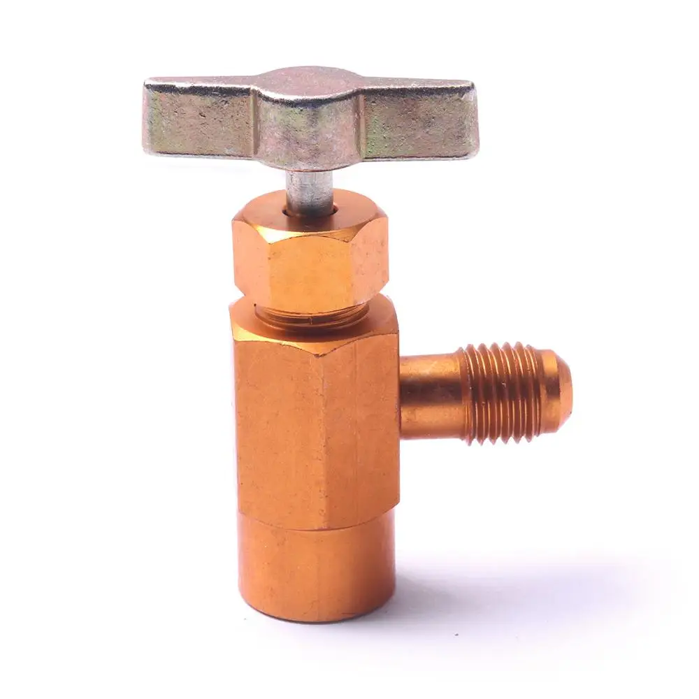 

1pcs Alloy M14 Thread Interface Coppery Refrigerant Can Tap Bottle Opener Opener Connecting Thread is 1/4 SAE Used for Asia