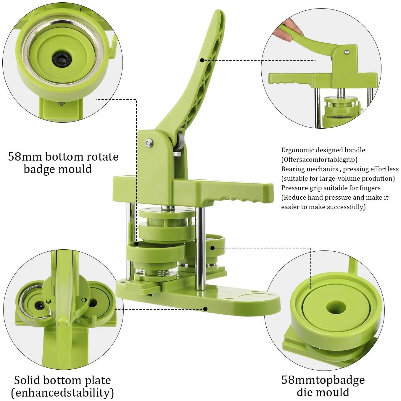 Cheap Sale Badge Punch Press Maker Machine Pin Button DIY Making Set with 100 Circle Button Parts and Blank Paper