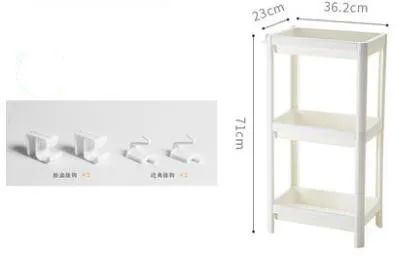white-3layer Ванная комната туалетный столик напольная полка для хранения для ванной комнаты многослойная душевая угловая полка для растений стеллажи для хранения мелочей pf928998 - Цвет: white-3layer