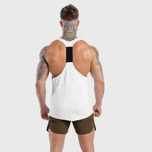 Западный стиль, спортивный Быстросохнущий эластичный жилет для мужчин, одноцветное цветное соединение, i-образная рубашка без рукавов