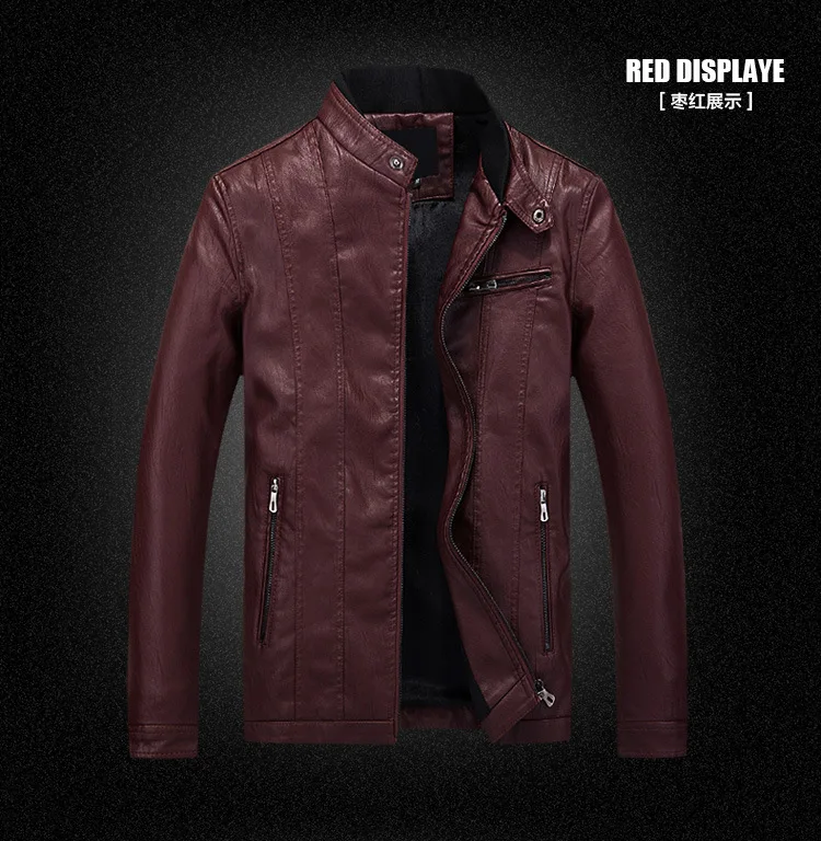 Новые продукты мужское кожаное пальто корейский стиль Slim Fit Молодежный локомотив анти-истинное кожаное пальто мужская повседневная кожаная куртка C