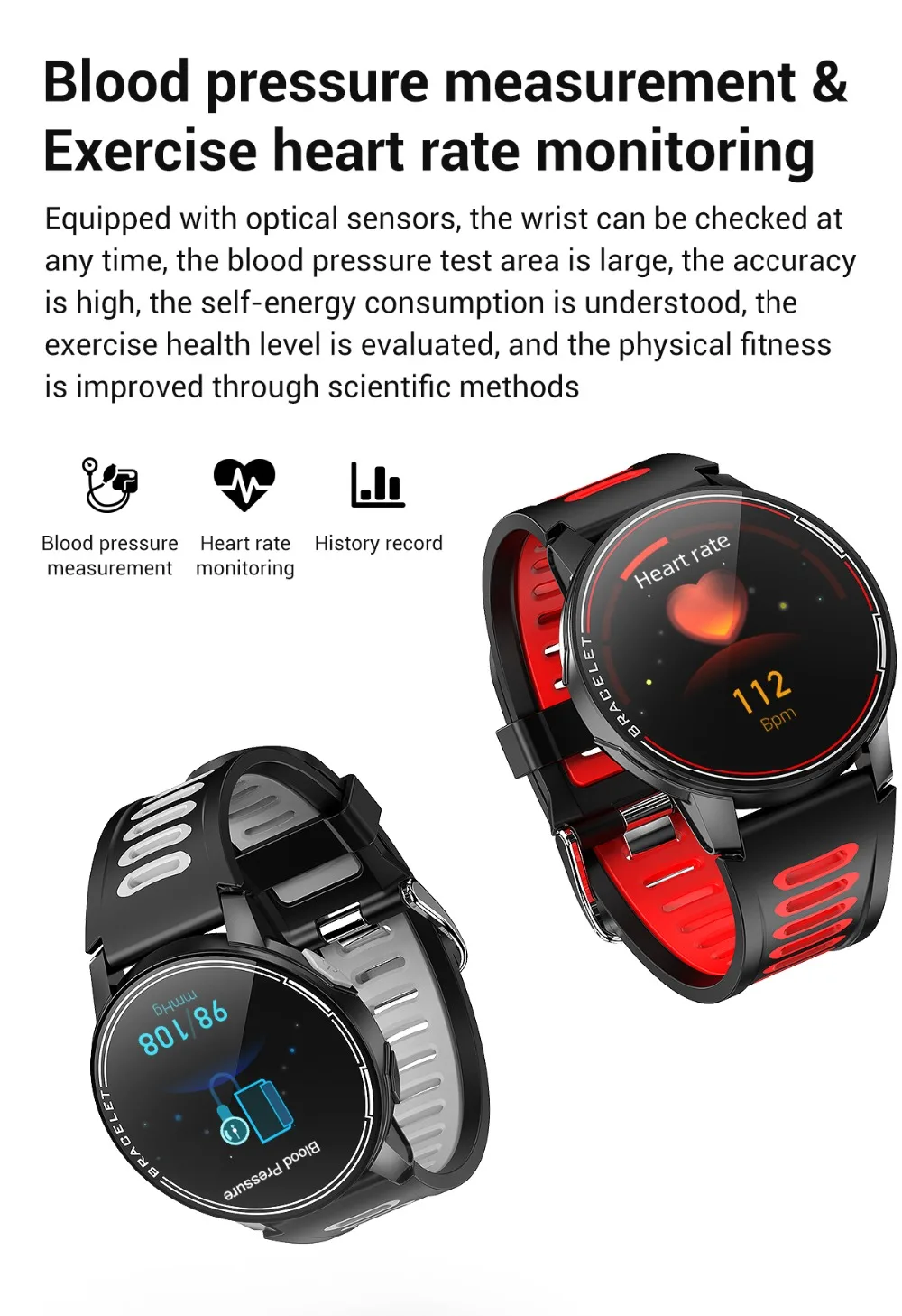 2020 New L6 Smart Watch Ip68 Waterproof Sport Men Women Fitness Tracker Heart Rate Monitor Smart Bracelet