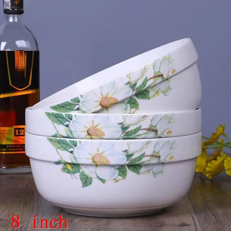 Number 7 Сервировка риса ваджилла блюдо тарелка Saladier Cuenco Cocina Tazone керамическая кухня бар столовая посуда керамическая суп обеденная чаша - Цвет: Number 7