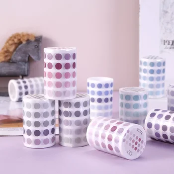 

Creative Tearable Washi Tape Cute Round Shape Decorative Adhesive TapeDots Masking Tape For Scrapbooking DIY Stationery Tape