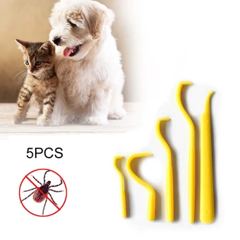

New Pet Comb Tick Remover Tool Pet Flea Clip Lice Twister Remover 5PCS Scratching Hook Pet Comb Tool Dog Cat Accessories