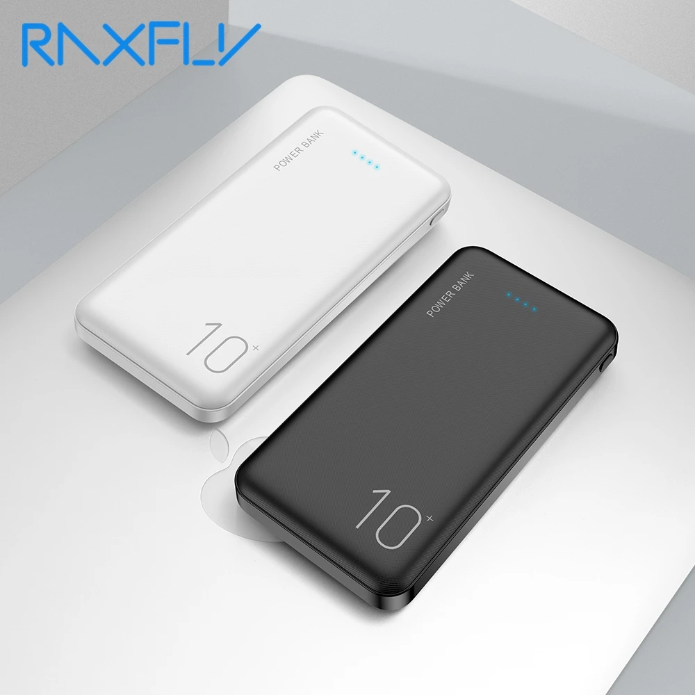RAXFLY внешний аккумулятор 10000 мАч Внешний для Xiaomi mi портативное зарядное
