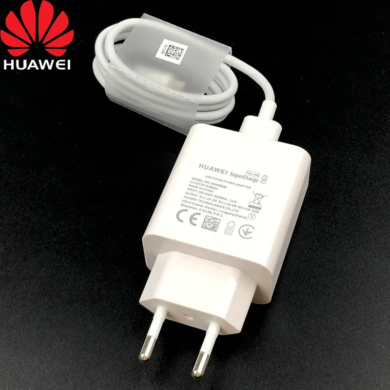 Оригинальный адаптер быстрой зарядки Huawei Mate 30 Pro SuperCharger 40 Вт Usb 1 м/1. 5 м/2 м а кабель