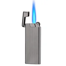 

Ultra Thin Grinding Wheel Direct Punching Butane gas Lighter Metal Creative Inflatable Windproof Lighter