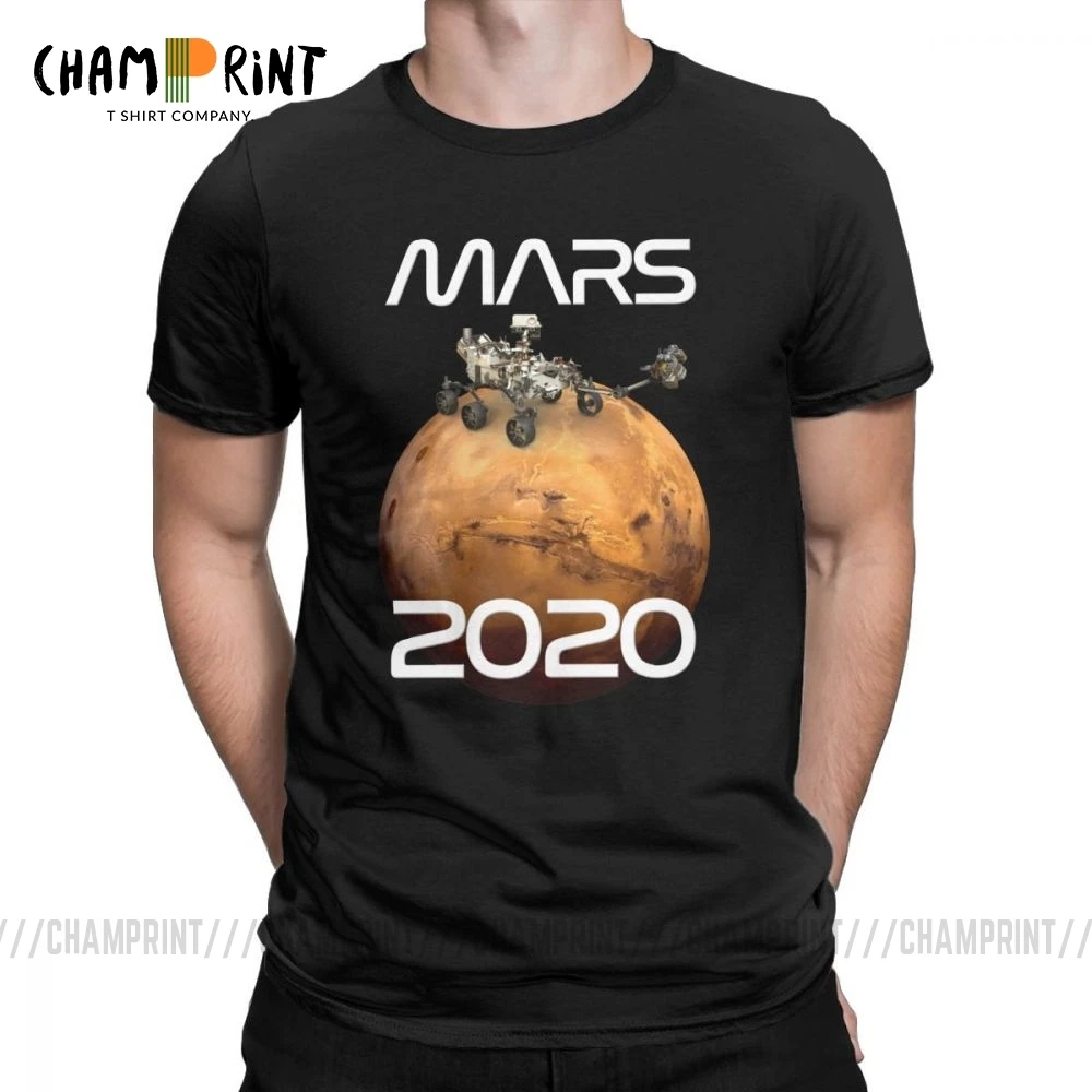 Mars 2020 T-Shirt NASA Mars 2020 Rover Men's Cotton Short Sleeve T-shirt Mars 2020 T-Shirt NASA Mars 2020 Rover Men's Cotton Short Sleeve T-shirt