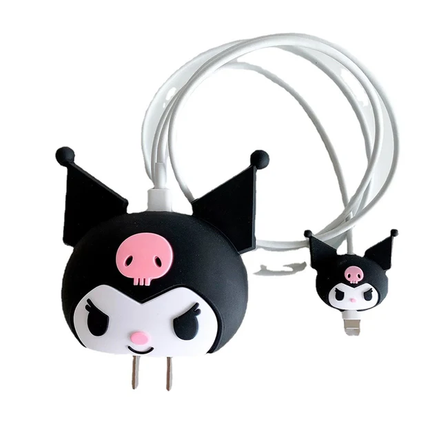 Kawaii Sanrios Anime Melody Cinnamoroll Kuromi Usb Cable Protector Data Line Cord Protector Protective Case Iphone 18/20W Gift 3