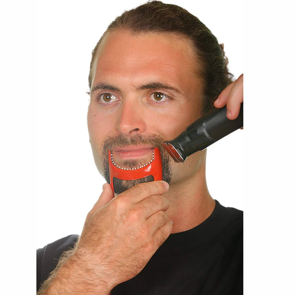 

New Fashion Red Bearded Beard Shaper And Neck And Neck Hair Styling Trim Set Trimming Shaper Stencil