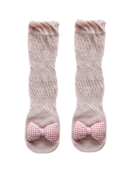 

Newborn Baby Knee High Socks Soft Breathable Knit Tube Socks Leggings with Lovely Cartoon Design Toddler Stockings