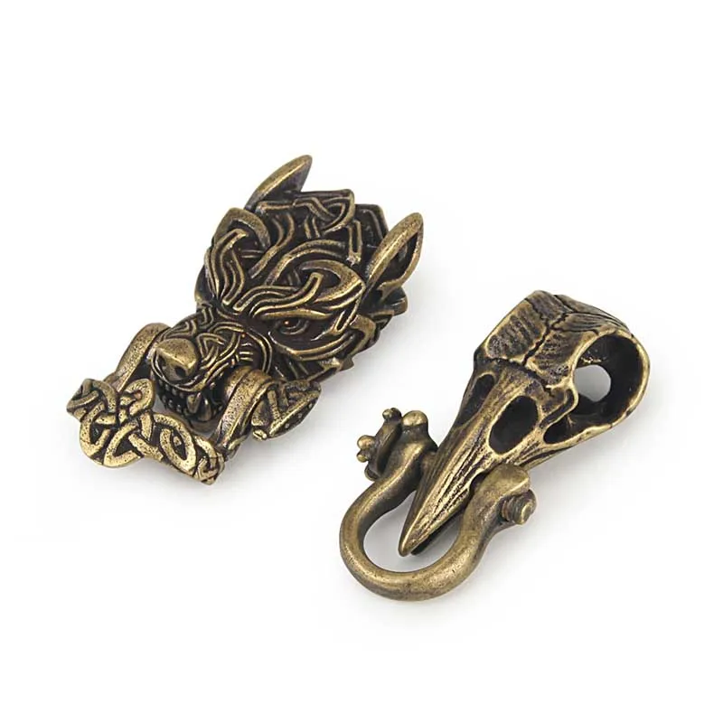 Paracord Rope Paracord Accessories Paracord Bracelet Paracord Bracelet Accessories Paracord Lanyard Pendants Paracord Jig DIY Bracelet Paracord Accessories Buckle Rope Bead Lanyards Brass Wolf For Weave Accessories