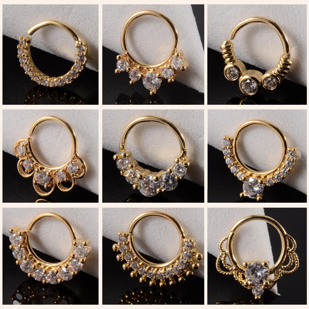 Cz Nose Hoop Earring 1PC 18g Piercing Body Jewelry