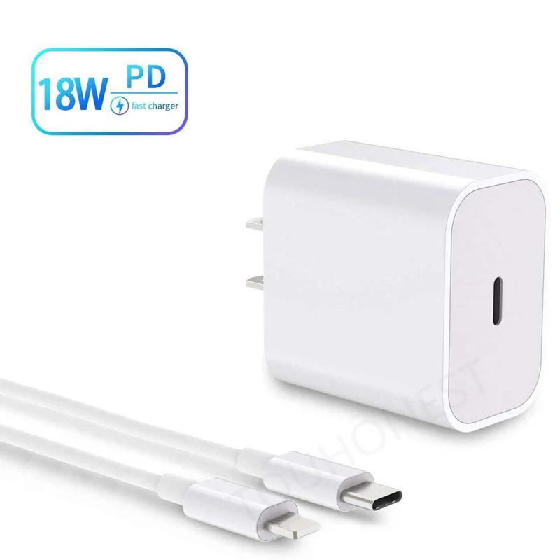18 Вт PD настенное зарядное устройство USB C адаптер питания Тип EU US UK AU штекер to