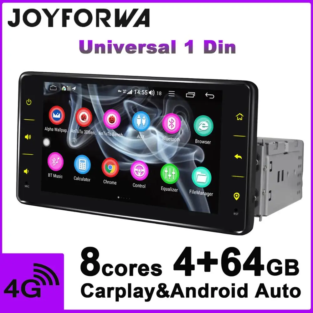 Автомобильный мультимедийный плеер 6 2 дюйма Android 4G 4 Гб + 64 ГБ|Мультимедиаплеер для