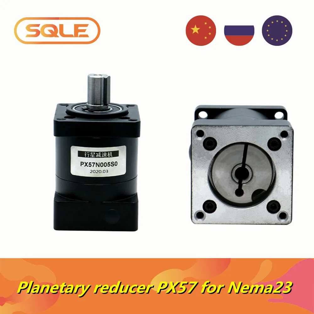 On Sale PX57 Planetary reducer DC Motor ratio 4/5/6/10/16/20/24/30/36/64/96/144/216 for Nema23 stepper motor servo | Обустройство