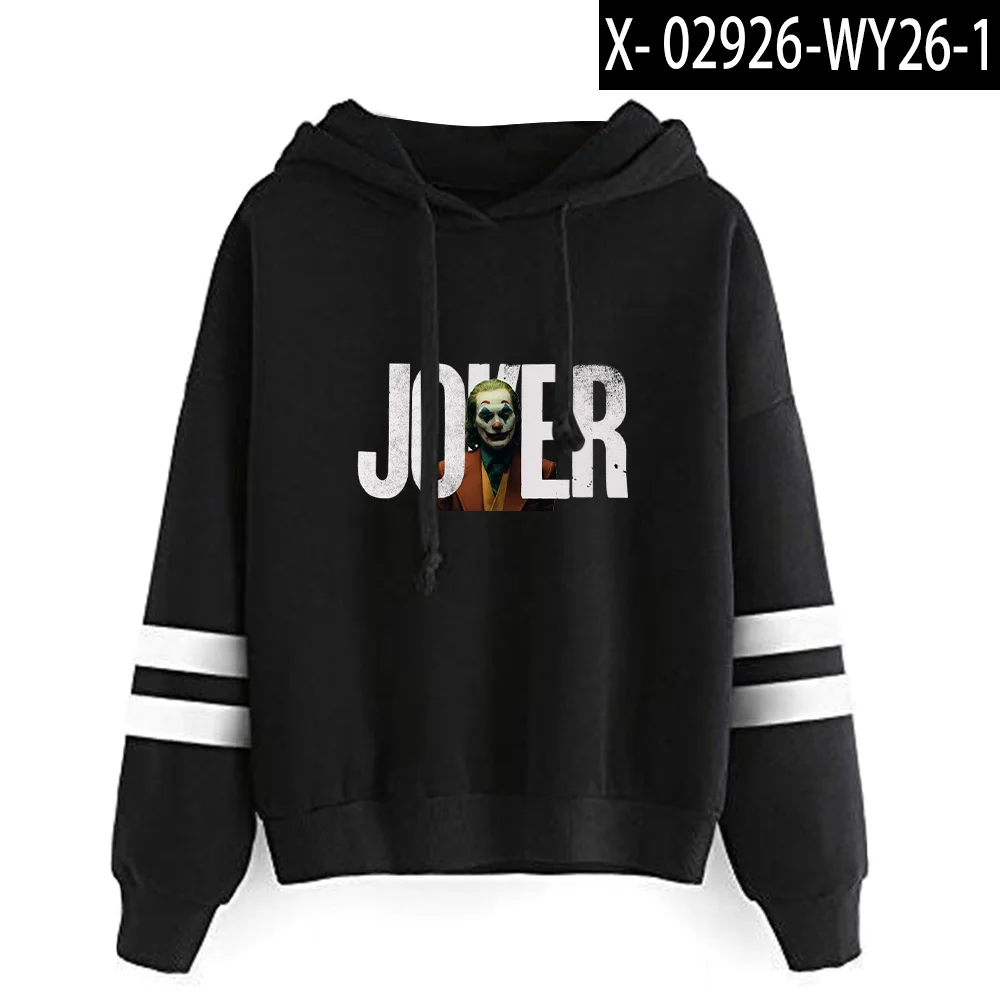 Joker, толстовки с капюшоном, Arthur Fleck,, худи Joaquin Phoenix, Женский пуловер с длинным рукавом, толстовки, повседневная одежда - Цвет: black