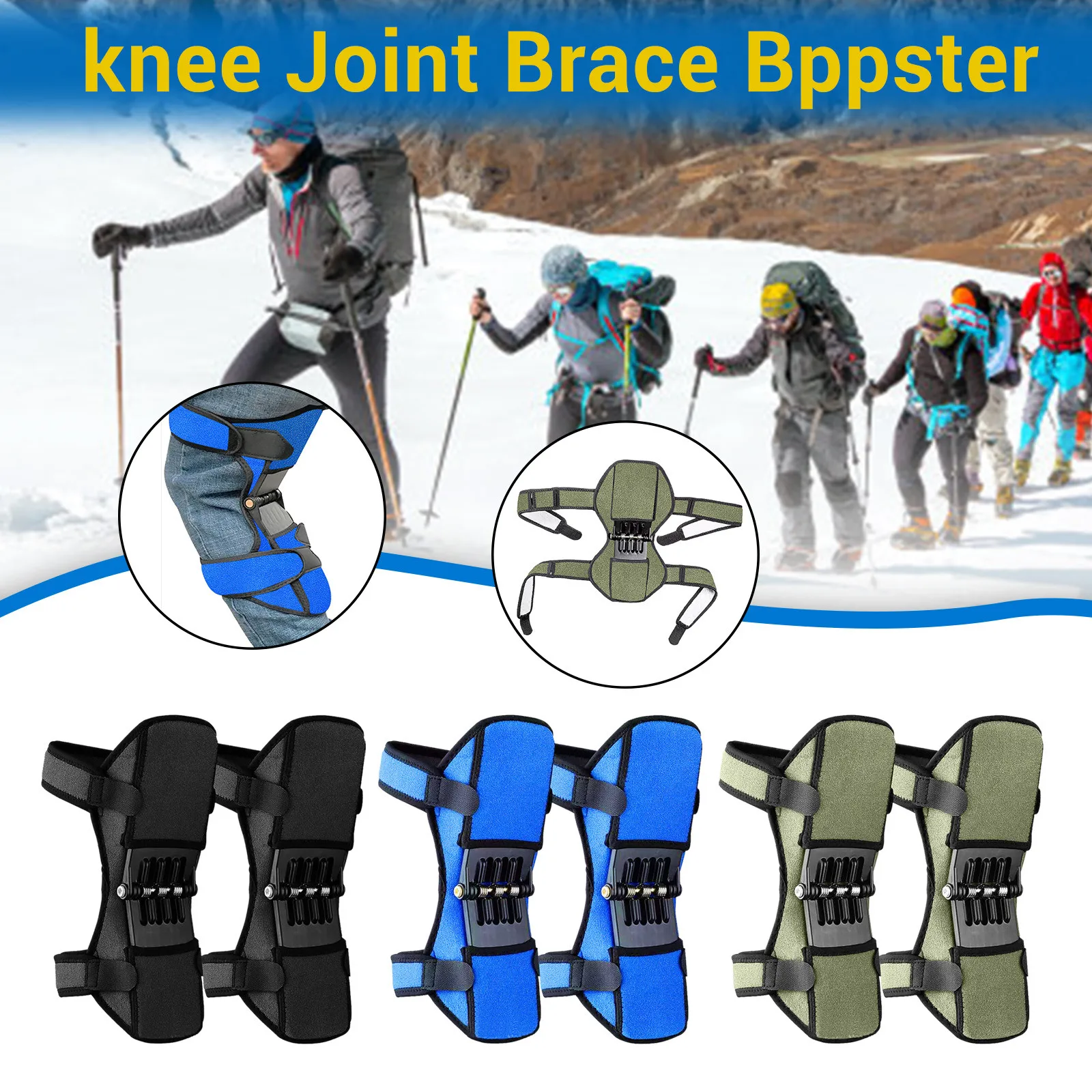 

New support joints knee pads breathable non-slip electric lift joint powerful rebound spring force knee brace ortofit stabilizer