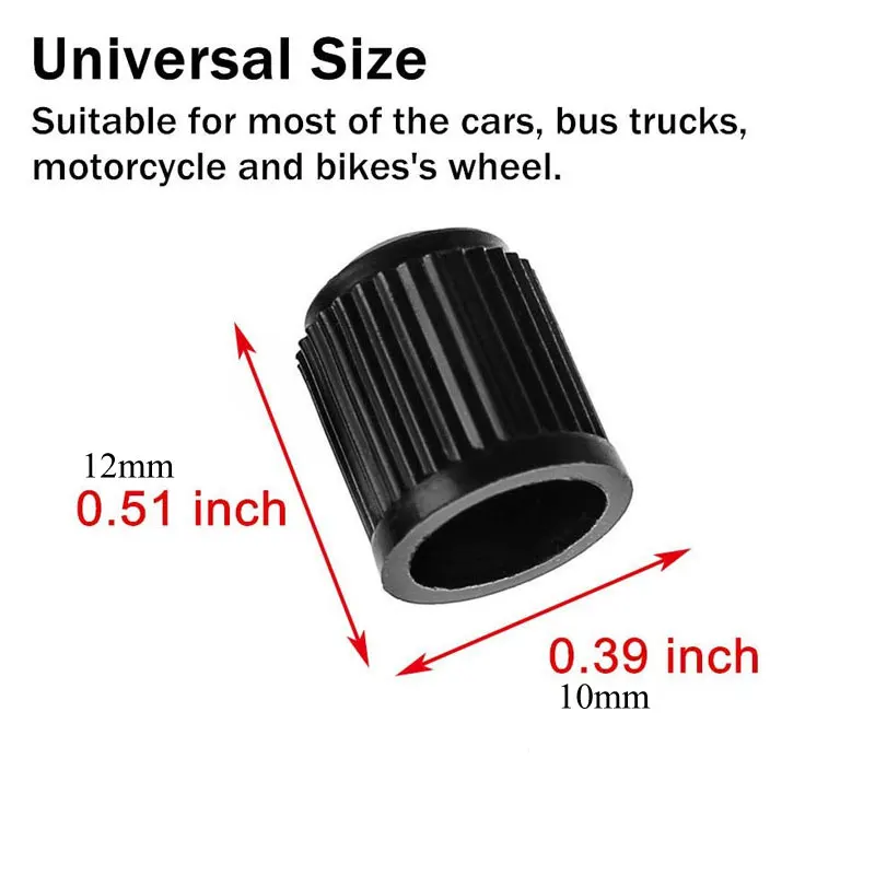 100Pcs/Lot Tubeless Tyre Wheel Stem Air Valve Caps Car Tire Valve Caps Auto Truck Bike MTB Dust Dustproof