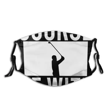 

protective mask with filter May The Course Be With You Golf anti dust PM2.5 reuse adult teen child girl