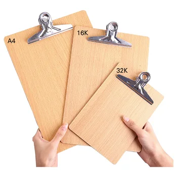 

Wooden Clipboard A4 Writing Pad School Supplies Note Board Storage File Folders Board Paper Holders Clip Board Office Stationery