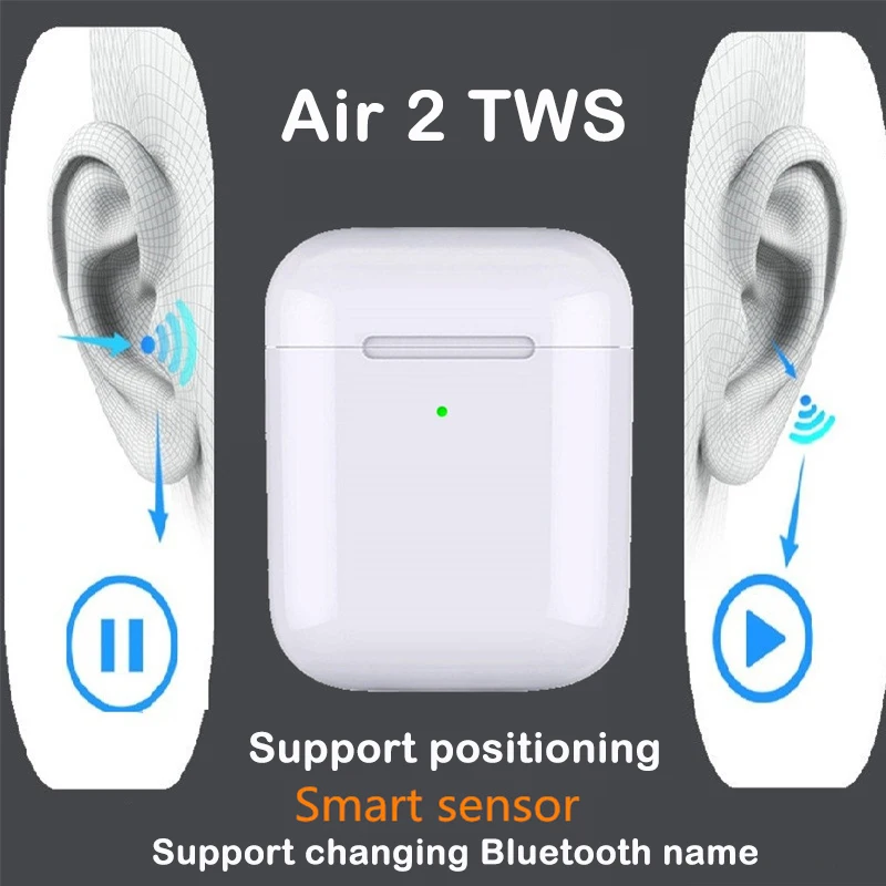Air 2 TWS Дропшиппинг и ОПТ беспроводные наушники Bluetooth наушники 5D супер бас позиционирование игровая гарнитура - Цвет: Air 2 TWS