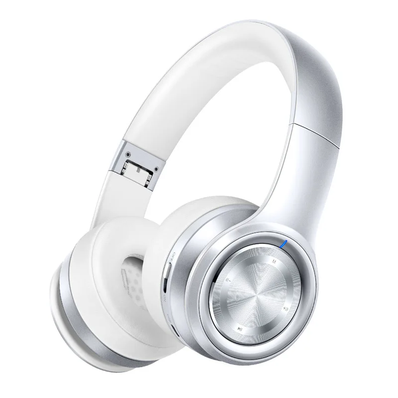 Bluetooth 5,0 наушники за ухо 40H Playtime Hi-Fi стерео беспроводные наушники глубокий бас складные проводные наушники с микрофоном - Цвет: Белый