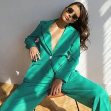 Traje de manga larga con un botón para mujer, chaqueta informal de Color puro, temperamento de fragancia pequeña, nuevo estilo, Otoño e Invierno