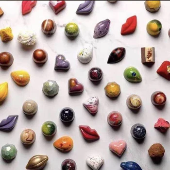 

3D diamond Lotus Shape Polycarbonate Chocolate Mold bakeware candy mold Cake Mould Baking Pastry Tools for kitchen tool cooking