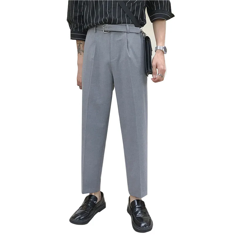 Мужские модные повседневные Прямые брюки, мужские винтажные брюки, уличная одежда, брюки в стиле хип-хоп
