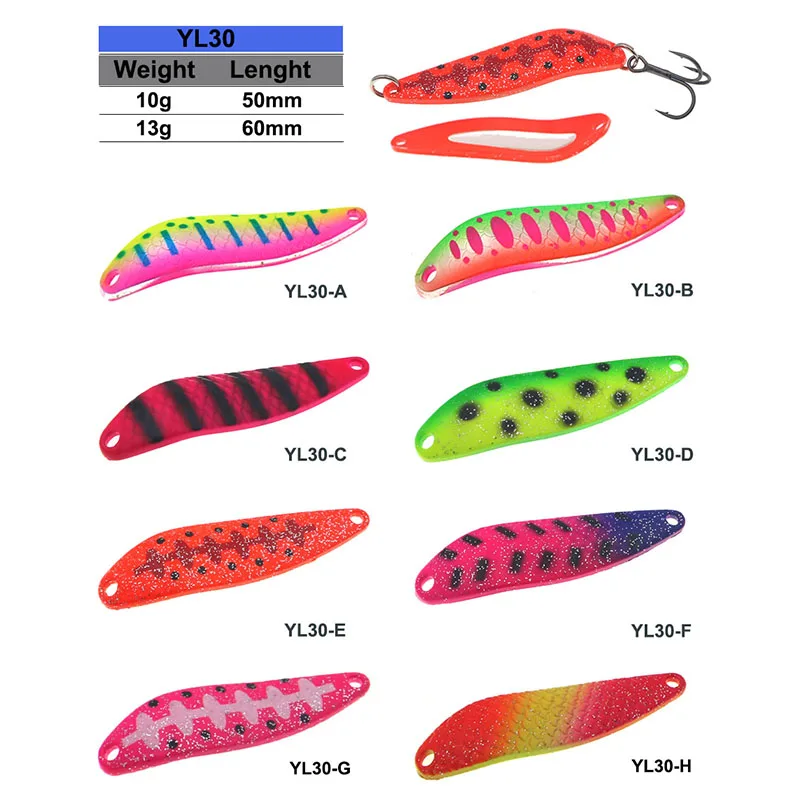 HISTOLURE Fishing Spoons Lure10g13g  Metal Spoon Sequin Hard Bait Fishing Lures For Striped Bass 6