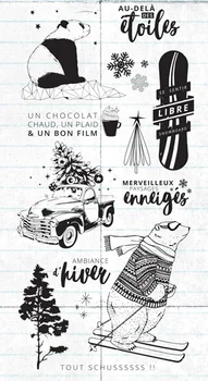 

french BEAR Clear Silicone Stamp / seal for DIY Scrapbooking / Album Decorative Clear Stamp Sheets A067