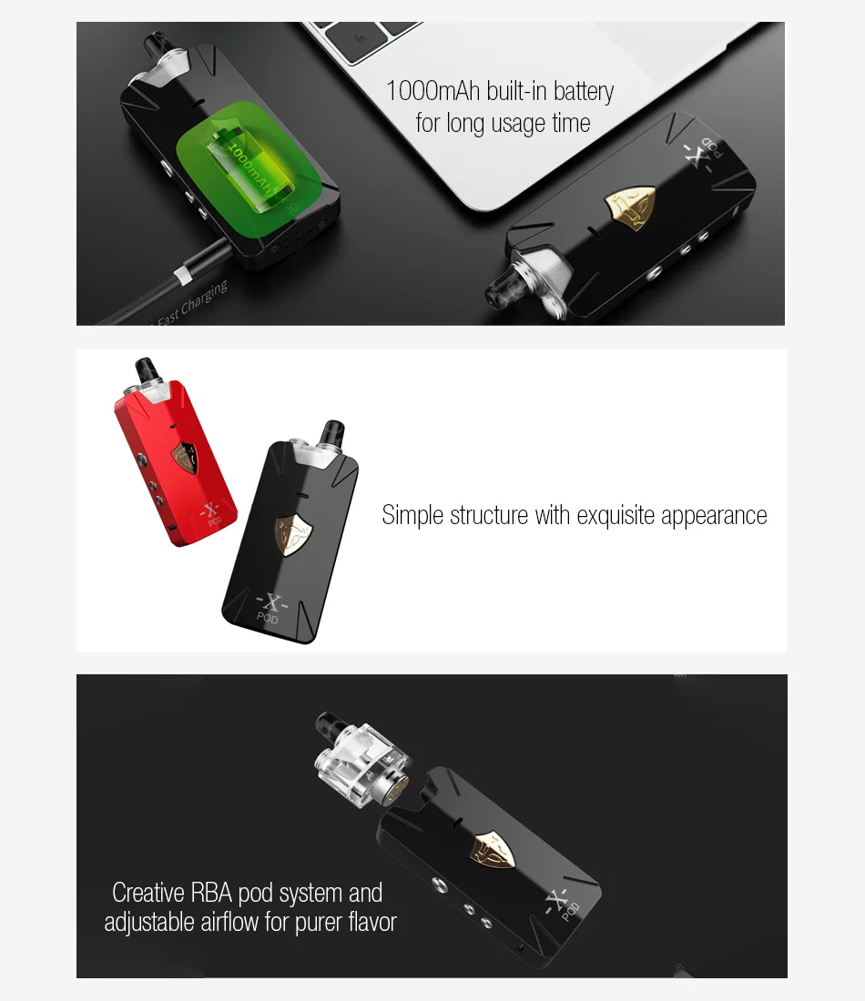 THC Tauren X Pod Kit 1000mAh