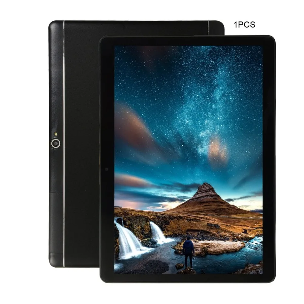 KT107 планшет с круглым отверстием 10,1 дюймов HD большой экран Android 8,10 версия модный портативный планшет 8G+ 64G черный планшет