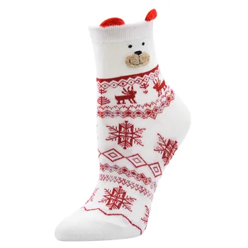 

2019 Christmas Socks Women &Men Casual Work Business Socks 3D Christmas Santa Elk Printing Medium Sports Socks #SS