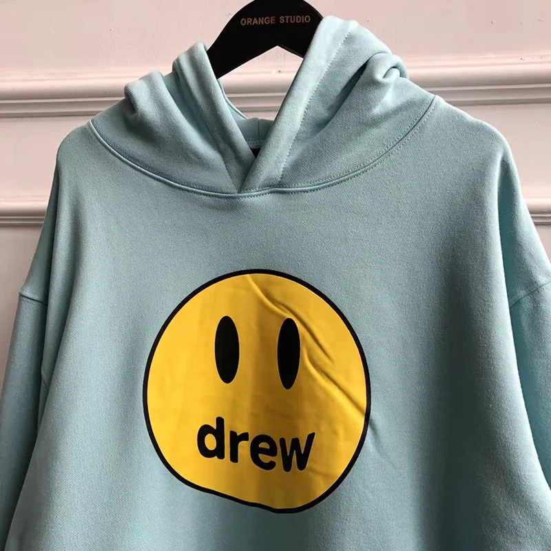 19FW DREW HOUSE Мужская толстовка с капюшоном и буквенным принтом Harajuku Мужская и женская однотонная уличная одежда с капюшоном