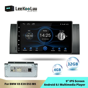 

LeeKooLuu Android 8.1 Car Stereo Autoradio For BMW X5 E39 E53 M5 4GB RAM 32G ROM Octa Core Indash 9'' WiFi GPS 2din Car Radio