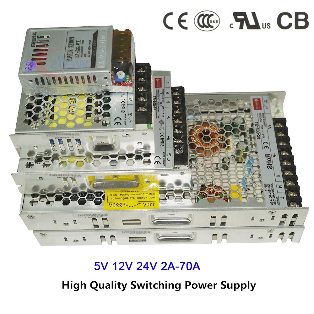 

AC 110V 220V to DC 12V 24V Slim transformator power 2A 4A 8A 10A 14A 16A 20A 29A Switching Power supply,for 5050 3528 led strip