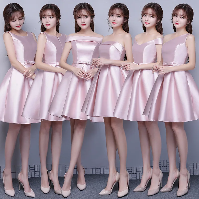 short satin bridesmaid dresses