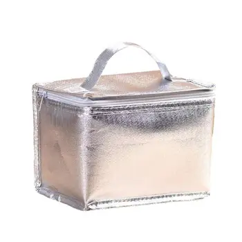 

Laser-coated Cold Insulation Bag Luncheon Picnic Bag Non-woven Hand-held Insulation Bag Insulated Thermal Cooler Lunch Box