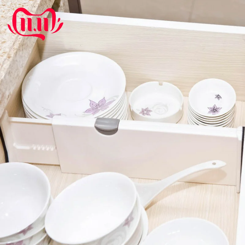 

ABS Drawer Clapboard For Kitchen Adjustable Utensils Clapboard Partition Divider Cabinet Grid Storage Box Home Or Office